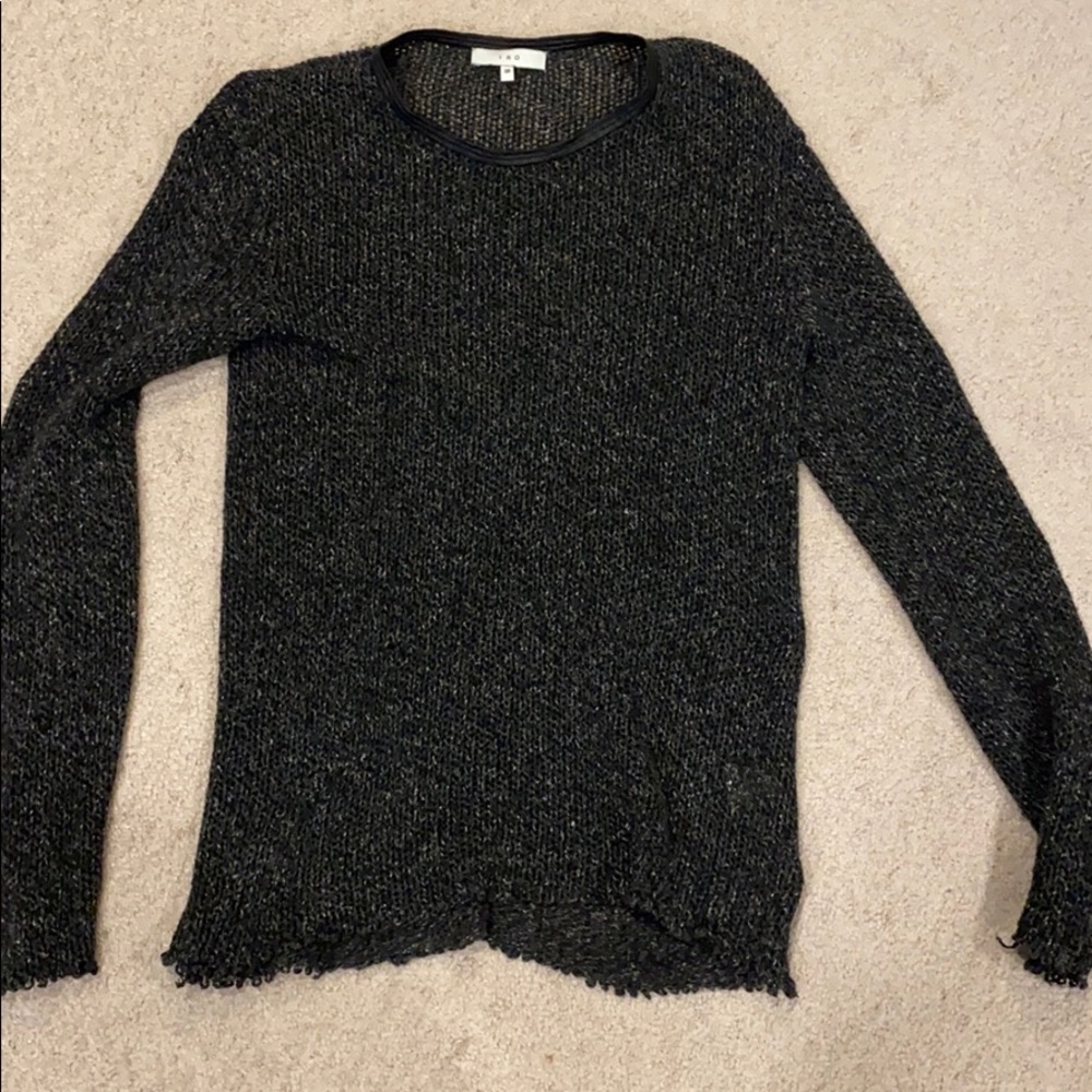Iro open knit black / grey sweater